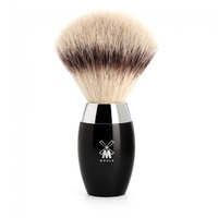 Kosmo Silvertip Fibre Shaving Brush  Black Resin