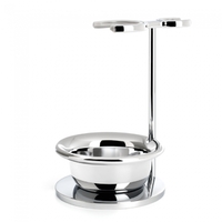 RHM 22 S Brush and Razor Stand with Bowl  Chrome