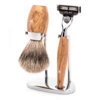 Kosmo S281 H870 3 Piece Shaving Set - Olive Wood