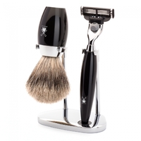 Kosmo S281 K876 3 Piece Shaving Set  Black Resin