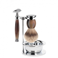 Sophist S 93 B 42 SSR 4 Piece Shaving Set  Genuine Horn