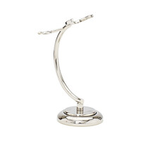 Curved Brush & Razor Stand - Chrome