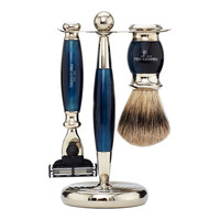 Edwardian Collection Shaving Set  Mach 3 - Blue Opal