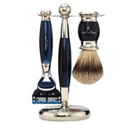 Edwardian Collection Fusion Blade Shaving Set  Blue Opal