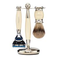Edwardian Fusion Blade Shaving Set  Ivory