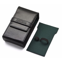 Razor & Brush Set Leather Travel Holder  Black
