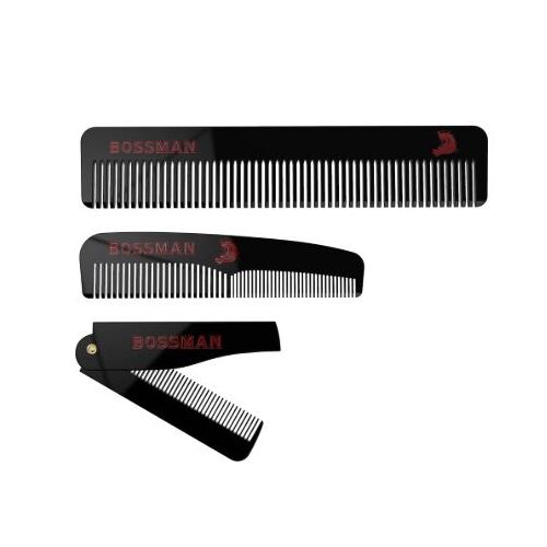Set of 3 Acetate Beard, Moustache, Hair Combs