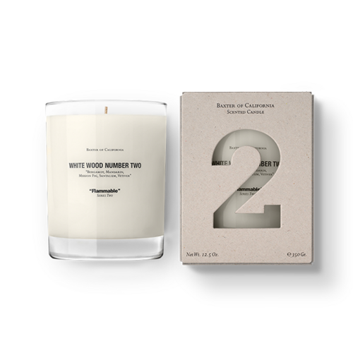 White Wood Two Soy Wax Candle  350g