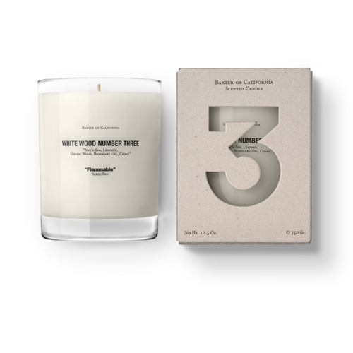 White Wood Three Soy Wax Candle  350g