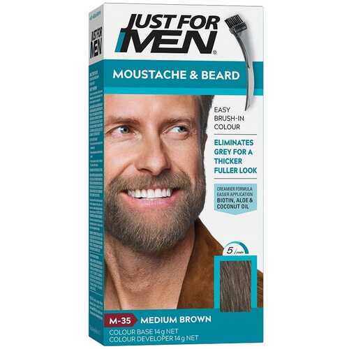 Brush in Colour Moustache and Beard Medium Brown