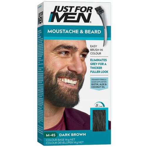 Brush in Colour Moustache and Beard Dark Brown