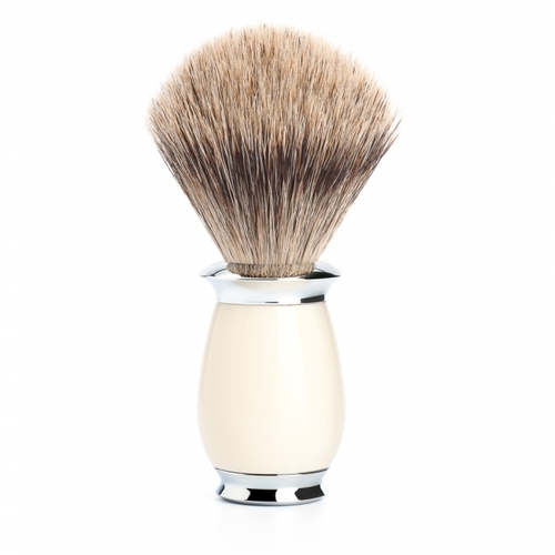 Fine Badger Shaving Brush - Ivory Resin