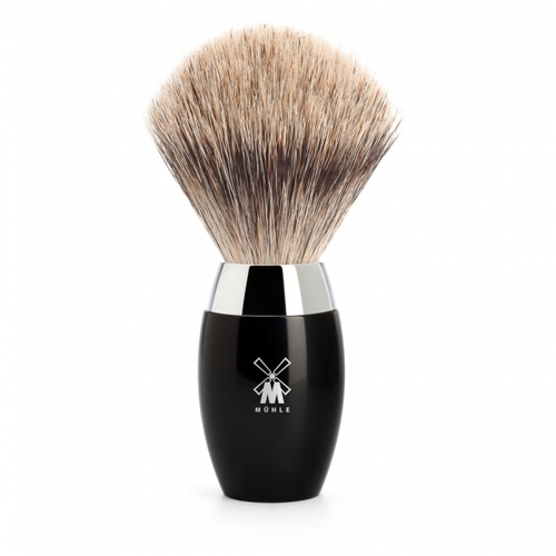 Fine Badger Hair Shaving Brush  Black Resin