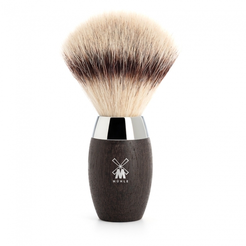 Kosmo Silvertip Fibre Shaving Brush - Bog Oak