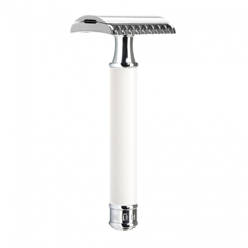 Traditional R102 Open Tooth Comb Safety Razor  White