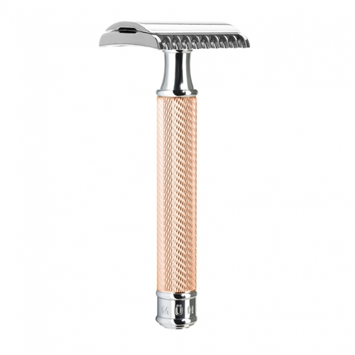 Traditional R41 Open Tooth Comb Safety Razor  Rosegold