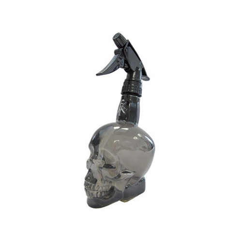 Water Spray Bottle - Skull - Grey