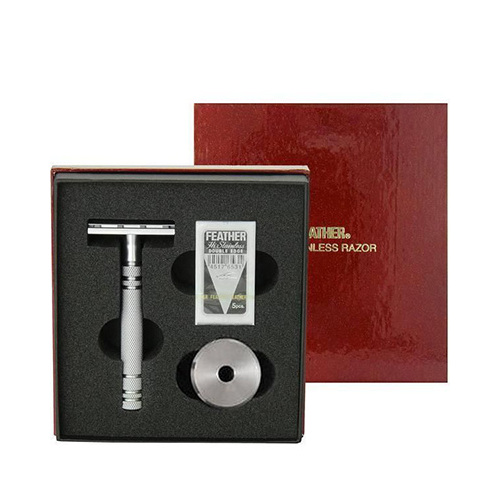 AS-D2S Stainless Steel Double Edged with Stand in Gift Box