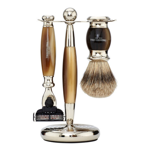 Truefitt & Hill Edwardian Collection Shaving Set  Mach 3 - Horn