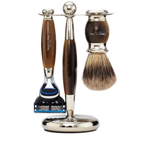  Edwardian Collection Fusion Blade Shaving Set  Horn