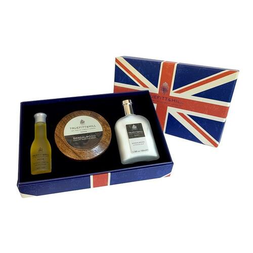 Sandalwood Gift set 3 piece - Aftershave Balm & Shaving Soap & Pre-shave Oil