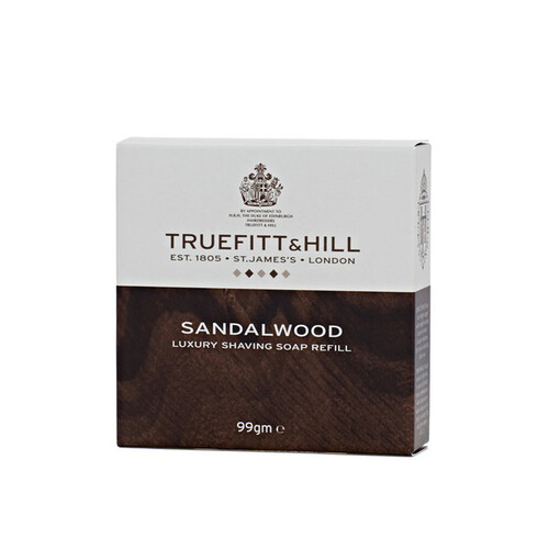 Sandalwood Shave Soap Refill for Wooden Bowl  99g