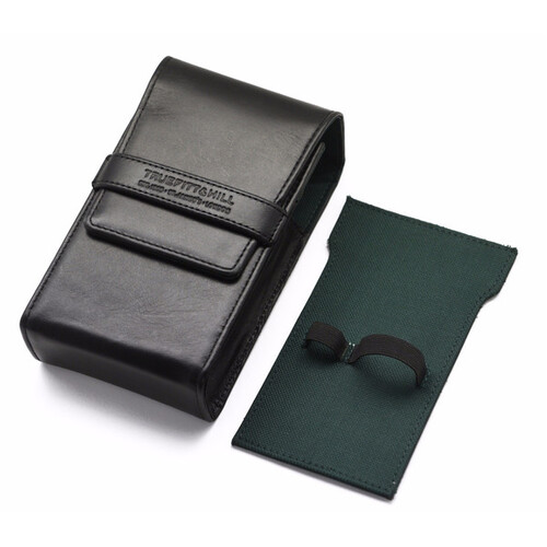 Razor & Brush Set Leather Travel Holder  Black